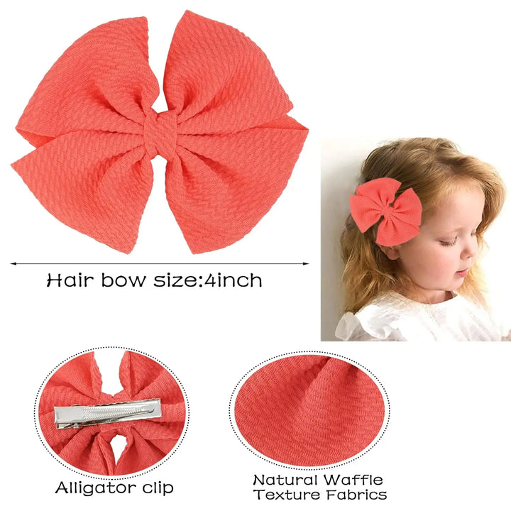 10PCS 4.5 Inch Baby Girl Hair Bows with Alligator Clips Hair Barrettes Hair Accessories for Girls Toddler Infants Kids